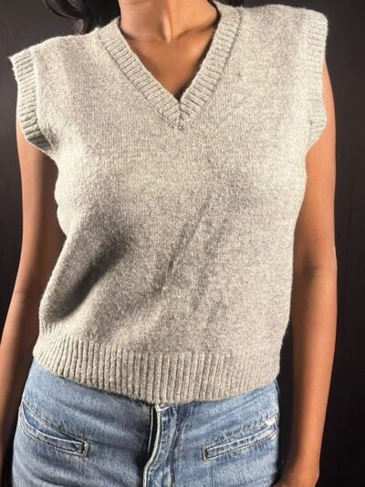 Classic Grey V-Neck Sweater Vest