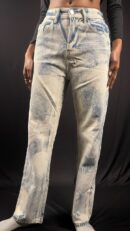 Cloud-Wash Straight-Leg Jeans