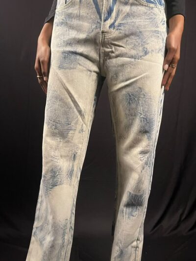 Cloud-Wash Straight-Leg Jeans
