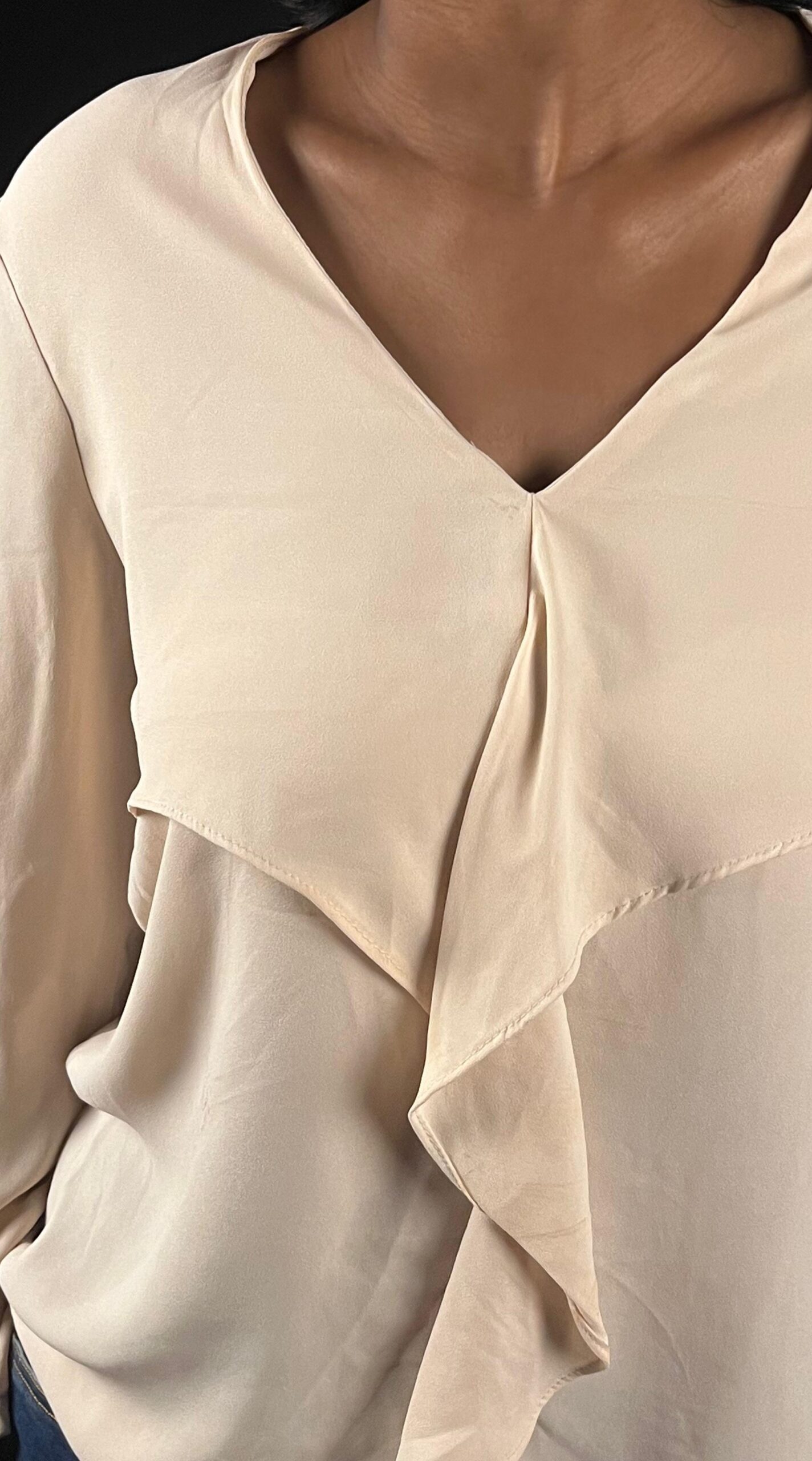 Ivory Cascading-Ruffle Blouse - Image 4