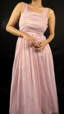 Blush Pink Ruched Tulle Gown
